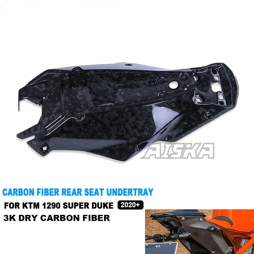 AISKA Motorcycle Tail Rear Seat Under Tray Trim Cowl in 100% Carbon Fiber for KTM 1290 Super Duke R 2020 2021 2022 2023 2024
