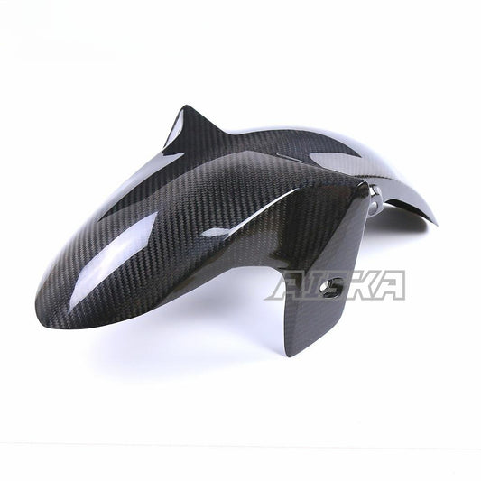 AISKA Twill Weave Carbon Fiber Fender Motorcycle Front Wheel Hugger Fender Mudguard for Yamaha YZF R3 2015 2016 2017 2018