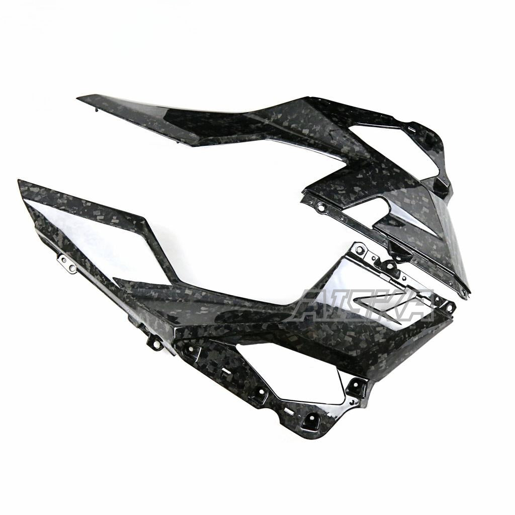 AISKA 100% 3K Dry Carbon Fiber Motorcycle Accessories Front Upper Side Panel Fairing for Kawasaki Ninja 400 2018-2024
