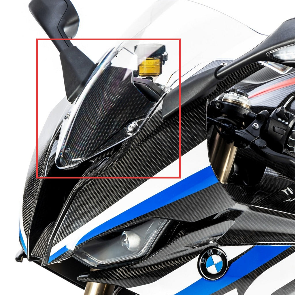 AISKA 100% 3K 3*3 Carbon Fiber Windscreen Motorcycle Front Windshield Inner Panel for BMW S1000RR 2019-2022