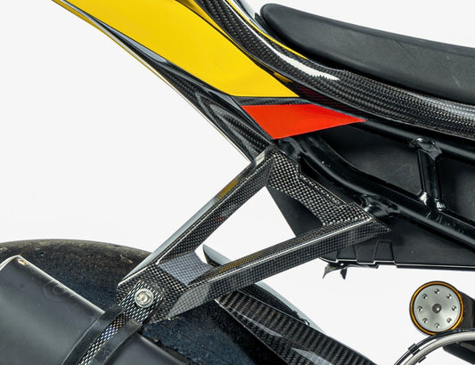 AISKA 100% 3K Motorcycle Carbon Fiber Exhaust Pipe Hanger Bracket Connect Support for BMW S1000RR 2019-2022