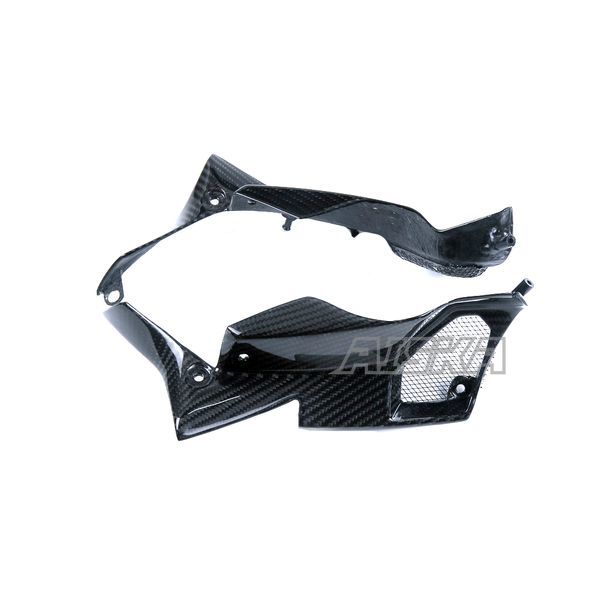 AISKA 3K Dry Carbon Fiber Motorcycle Accessories Front Air Intake Grille Fairing for Kawasaki Z1000 2014 2015 2016
