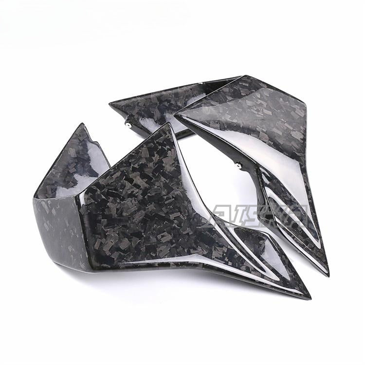 AISKA 3K Dry Carbon Fiber Motorcycle Wind Deflector Wings Fairing Front Spoiler Fixed Wind Winglets for BMW M1000RR 2023-2024