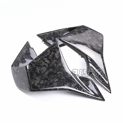 AISKA 3K Dry Carbon Fiber Motorcycle Wind Deflector Wings Fairing Front Spoiler Fixed Wind Winglets for BMW M1000RR 2023-2024