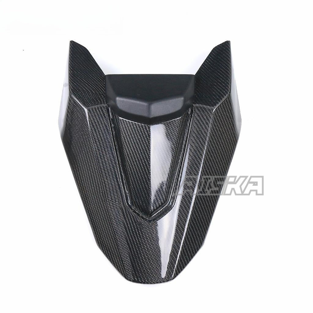 AISKA Dry Carbon Fiber Motorcycle Rear Tail Pillion Seat Cover Cowl Seat for Honda CB650F CBR650F 2014-2018 CB650R CBR650R 2019+