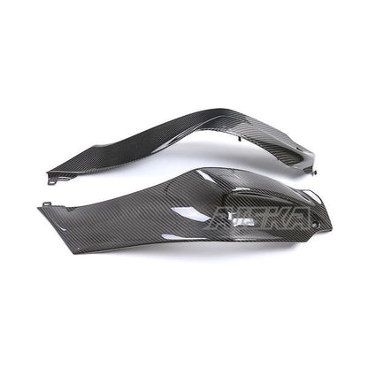 AISKA 3K Dry Carbon Fiber Motorcycle Front Fuel Tank Side Panels Plate Fairing for Kawasaki ZX10R ZX-10R 2021 2022 2023 2024