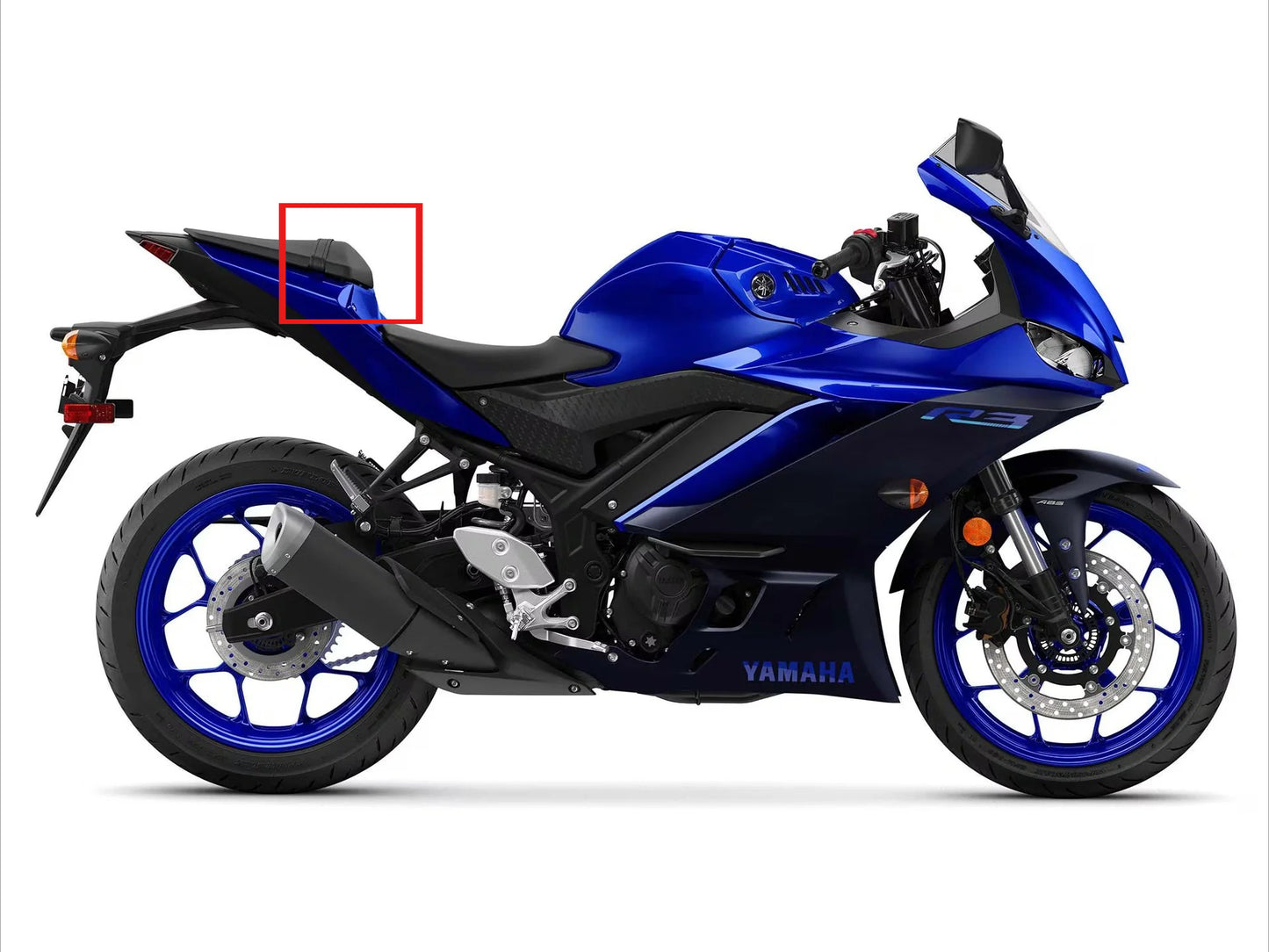 AISKA 100% 3K Full Dry Carbon Fiber R3 Motorcycle Rear Tailgate Plate Tail Seat Cover for Yamaha R3 2022 2023 2024