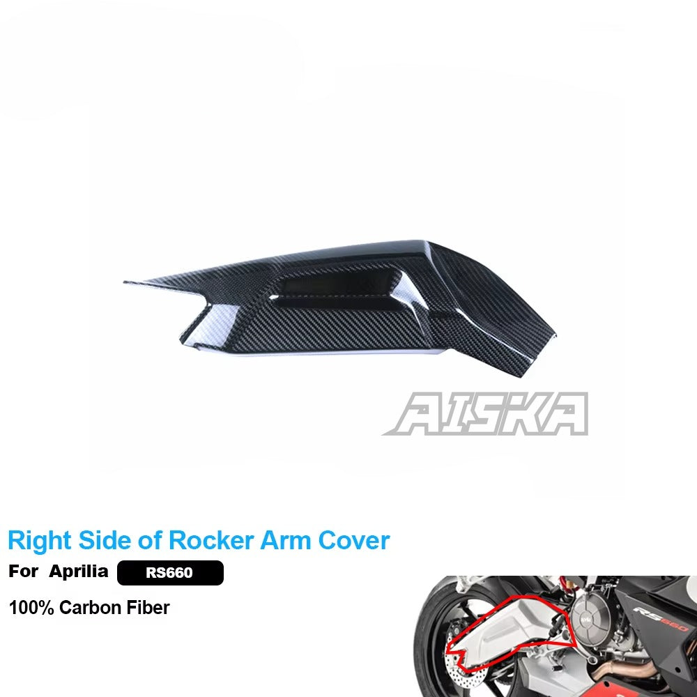 AISKA 2021-2024 Full Carbon Fiber Right Side Rocker Arm Cover Motorcycle Fairing Accessory for Aprilia RS660 2021+