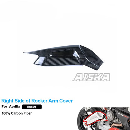 AISKA 2021-2024 Full Carbon Fiber Right Side Rocker Arm Cover Motorcycle Fairing Accessory for Aprilia RS660 2021+