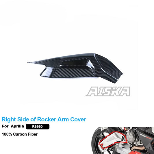 AISKA 2021-2024 Full Carbon Fiber Right Side Rocker Arm Cover Motorcycle Fairing Accessory for Aprilia RS660 2021+
