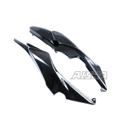AISKA 100% 3K Dry Carbon Fiber Motorcycle Accessories Rear Seat Side Fairing Cowl Panel for Kawasaki Ninja 650 2014-2024