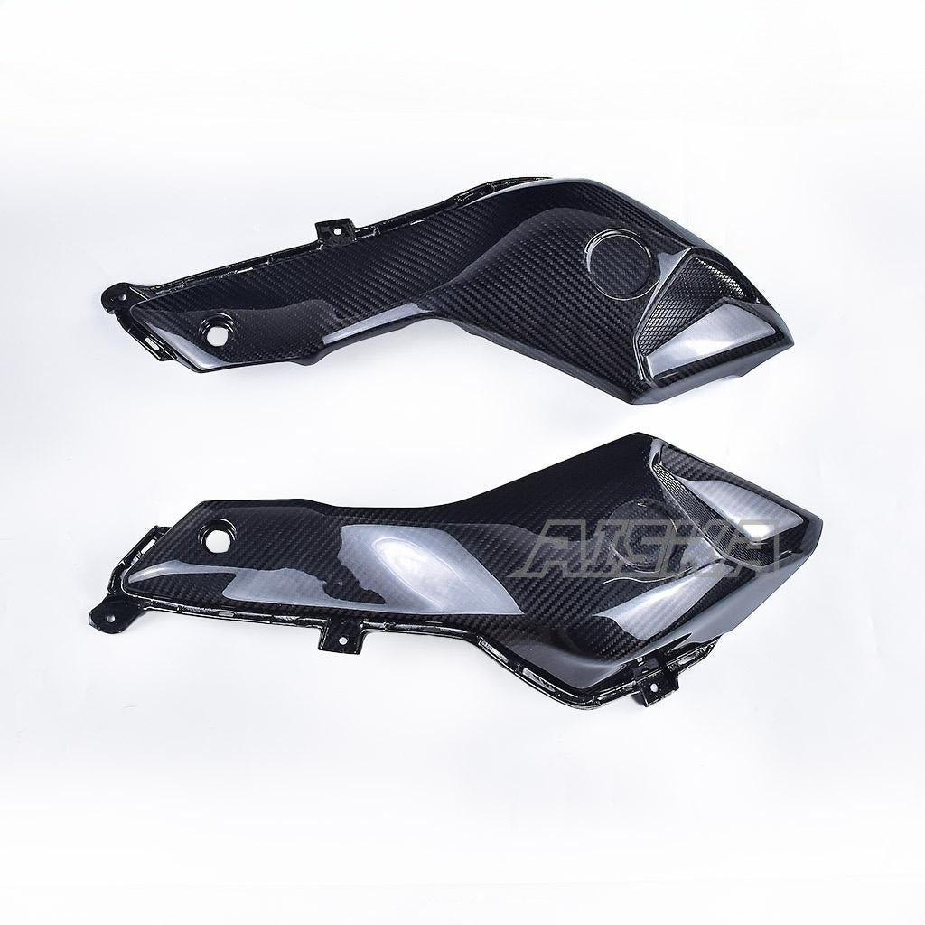AISKA 100% Dry Carbon Fiber Motorcycle Fairings Upper Side Air Intake Panels Protection Covers for Yamaha MT07 MT-07 2014-2017