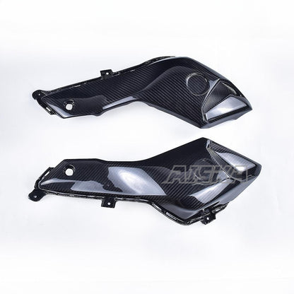 AISKA 100% Dry Carbon Fiber Motorcycle Fairings Upper Side Air Intake Panels Protection Covers for Yamaha MT07 MT-07 2014-2017