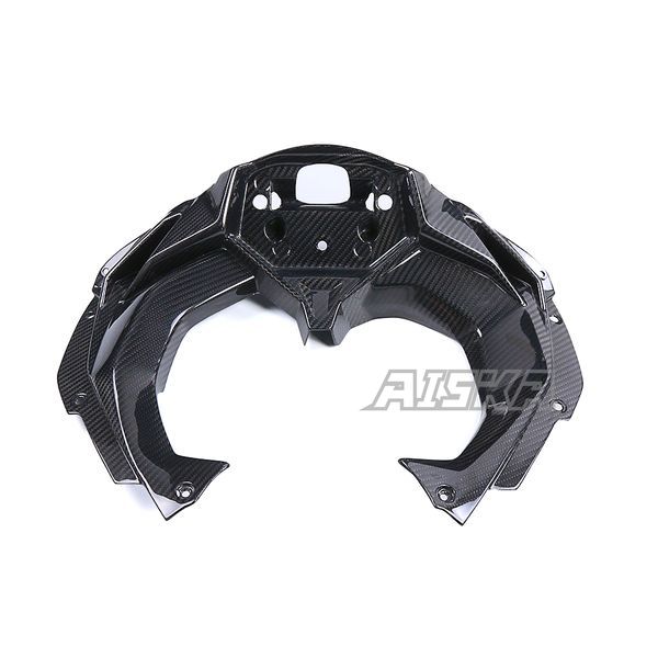 AISKA 3K Dry Carbon Fiber Motorcycle Dashboard Dash Panel Front Cover Fairing for Kawasaki Ninja ZX-4R ZX-4RR ZX25R 2020-2024