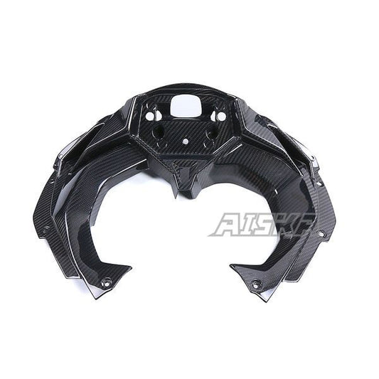 AISKA 3K Dry Carbon Fiber Motorcycle Dashboard Dash Panel Front Cover Fairing for Kawasaki Ninja ZX-4R ZX-4RR ZX25R 2020-2024