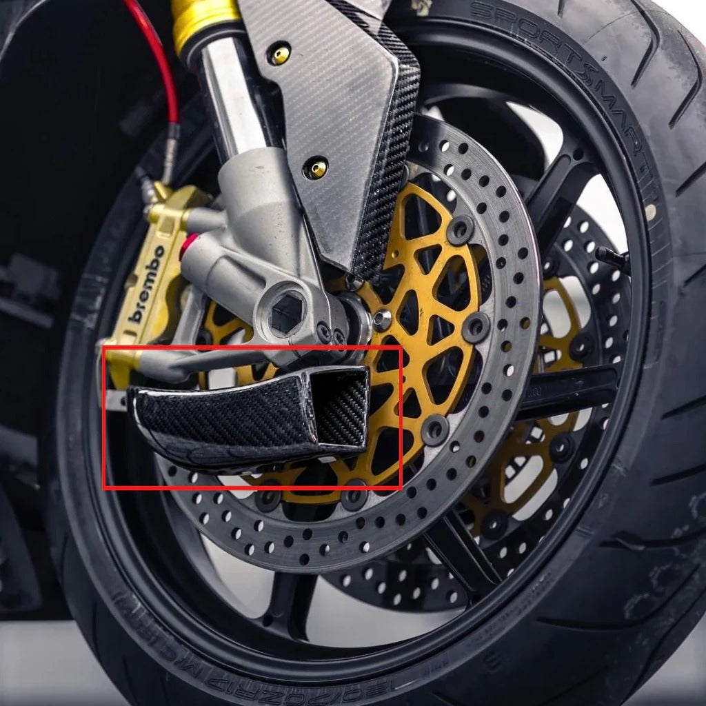 AISKA Universal Carbon Fiber Fairings Parts Motorcycle Brake Disk Cooler Air Duct for S1000RR CBR1000RR RS660 Panigale V4 MT07