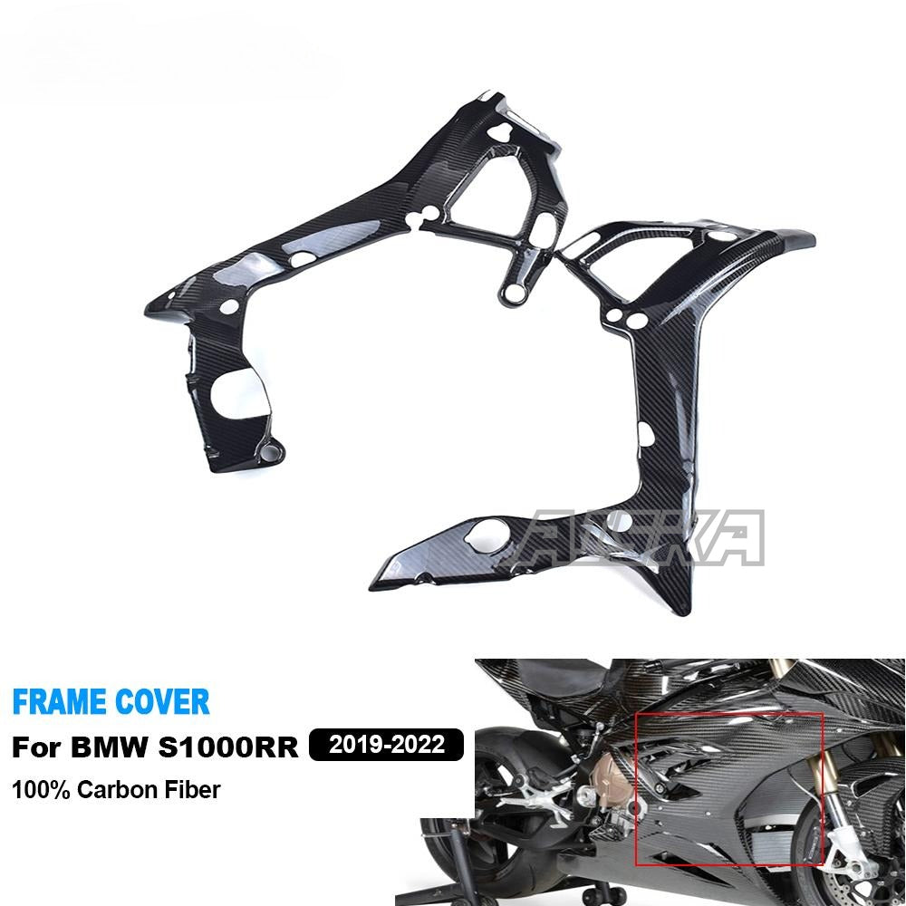 AISKA Twill Weave Glossy 3K 3*3 Motorcycle Carbon Fiber Fairing Guard Protector Frame Cover for BMW S1000RR 2019-2022 M1000RR