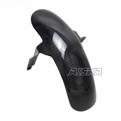 AISKA Twill Weave Glossy 3K Carbon Fiber Motorcycle Front Fender Hugger for Harley Softail Low Rider S/ST FXRST FXLRS FXLRST