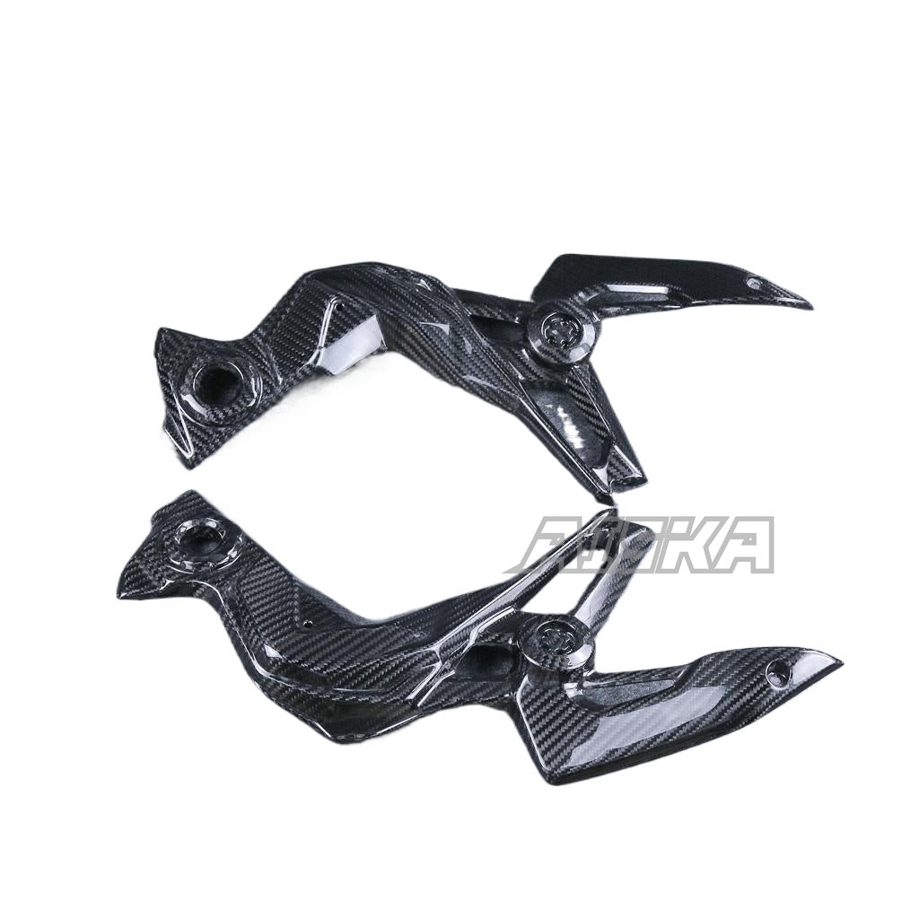 AISKA 3K Dry Carbon Fiber Motorcycle Accessories Side Trim Fairing Frame Guard Panel Cover for Kawasaki Z900 2017 2018 2019