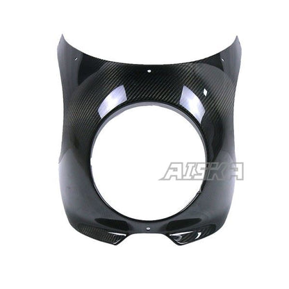 AISKA 3K Dry Carbon Fiber Motorcycle Cafe Racer Front Headlight Headlamp Fairing Cover Cowl for Kawasaki Z900RS 2018-2024