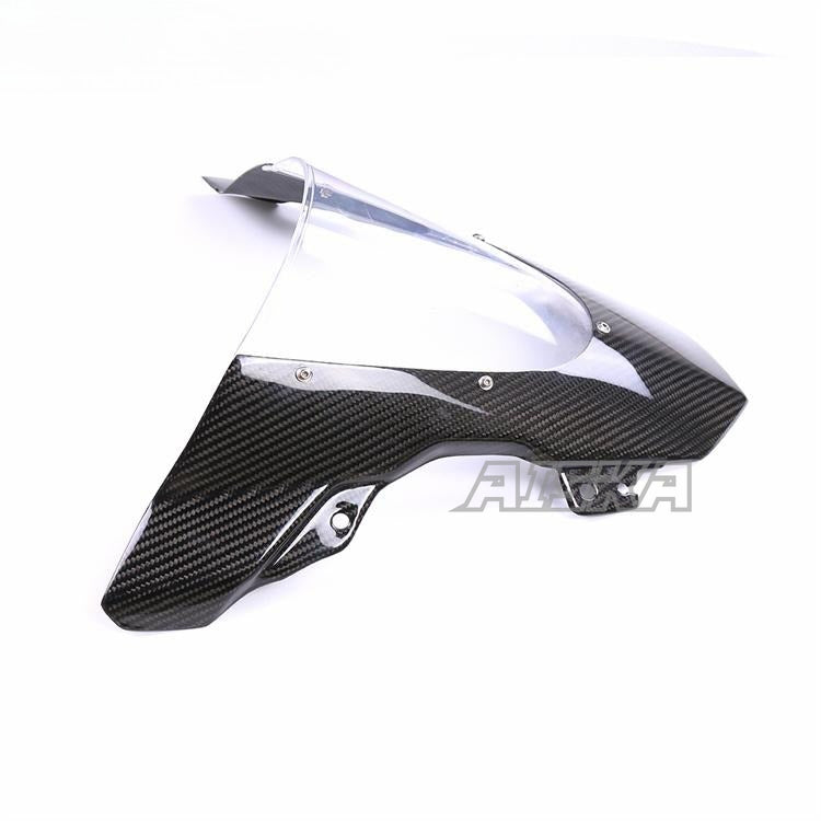 AISKA 100% 3K 3*3 Twill Weave Matte Carbon Fiber Motorcycle Front Windscreen Windshield for BMW S1000RR 2019-2022
