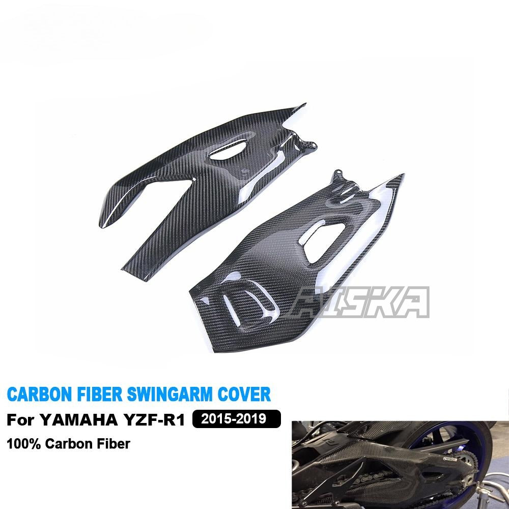 AISKA 3K Dry Carbon Fiber Motorcycle Swingarm Chain Protector Swing Arm Cover for Yamaha YZF-R1 R1M 2015-2025