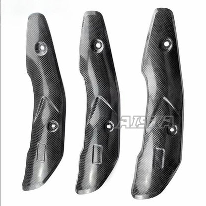 AISKA 3K Dry Carbon Fiber Motorcycle Accessories Exhaust Pipe System Heat Shield Cover for Kawasaki Z900 2017 2018 2019