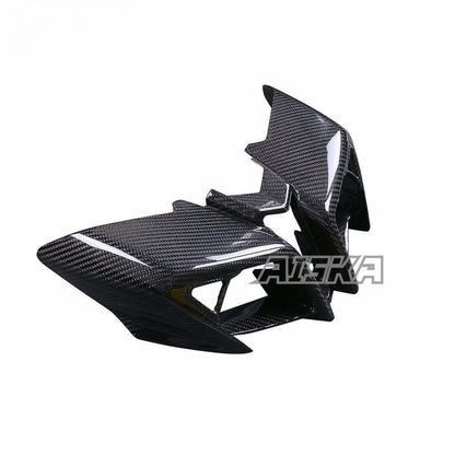 AISKA Twill Weave Gloss Carbon Fiber Motorcycle Front Upper Headlight Cover Fairing for Yamaha MT10 FZ10 2016-2021