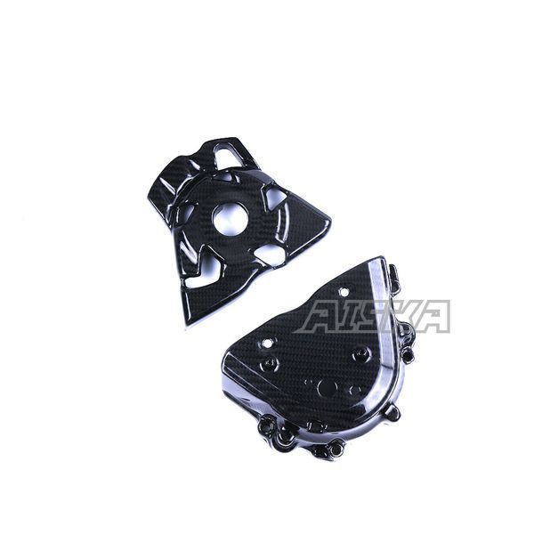 AISKA 3K Dry Carbon Fiber Motorcycle Accessories Sprocket Cover With Side Cover Kits for Kawasaki Z1000 2014-2019 2017 2018
