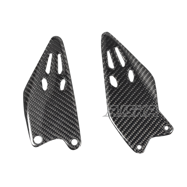 AISKA 3K Dry Carbon Fiber Motorcycle Rearset Footrest Heel Guards for Kawasaki Ninja ZX-6R 2019-2025