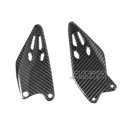 AISKA 3K Dry Carbon Fiber Motorcycle Rearset Footrest Heel Guards for Kawasaki Ninja ZX-6R 2019-2025