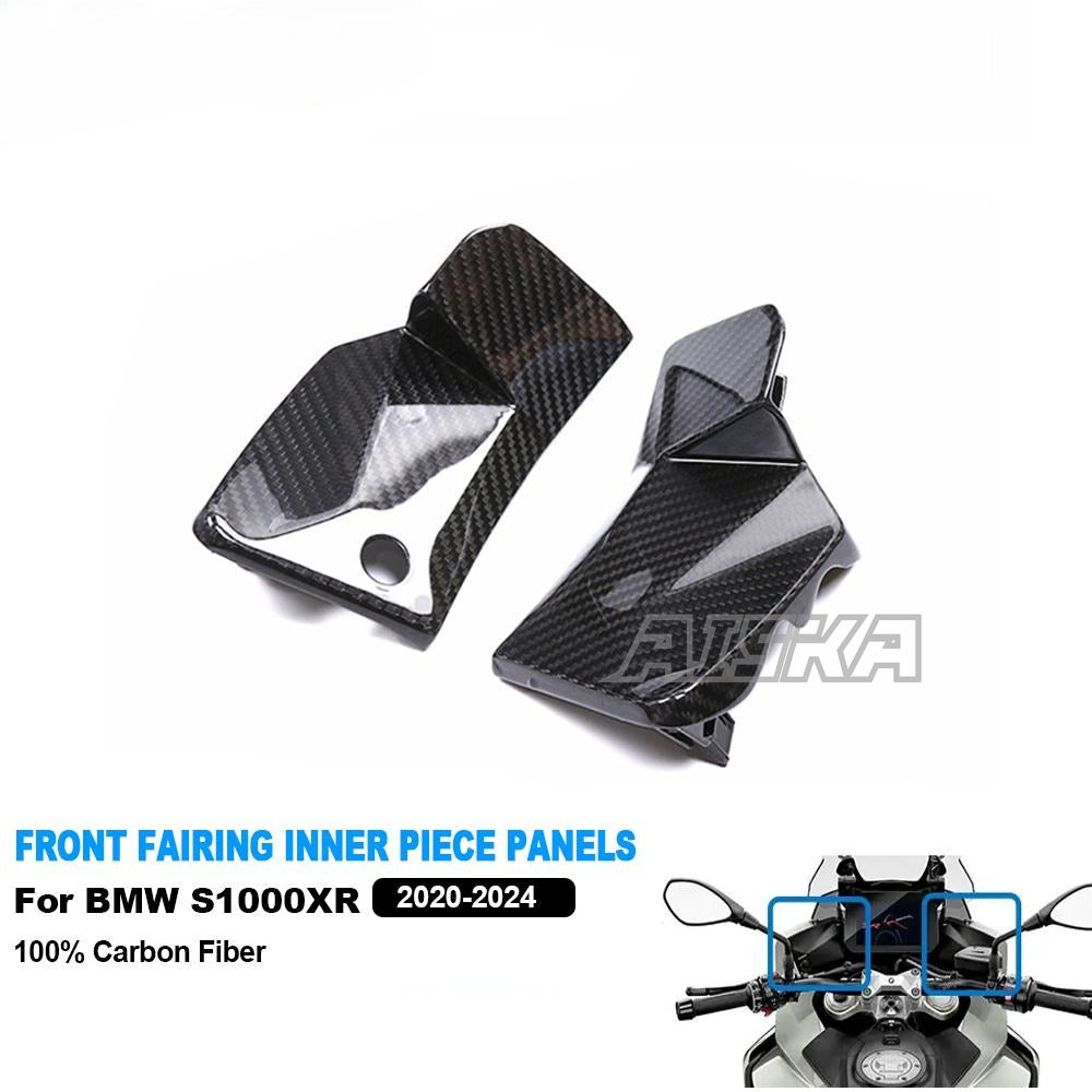AISKA Wholesale 100% Dry Carbon Fiber Motorcycle Fairings Front Fairing Inner Piece Panels for BMW S1000XR 2020-2024