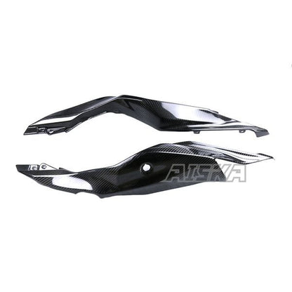 AISKA 3K Dry Carbon Fiber Motorcycle Rear Tail Seat Side Panel Cover Fairing for Kawasaki Ninja ZX-25R 2020-2024