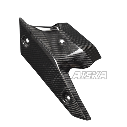 AISKA 3K Dry Carbon Fiber Motorcycle Exhaust Pipe Heat Shied Cover for Kawasaki Ninja ZX-6R 2019-2024