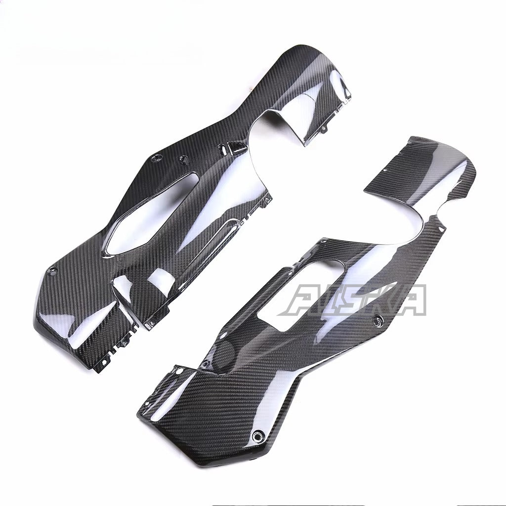 AISKA 100% 3K Pure All Dry Carbon Fiber Motorcycle Body Accessories Abdominal Fairing Parts Kit for Aprilia RSV4 Tuono V4 2021-2024