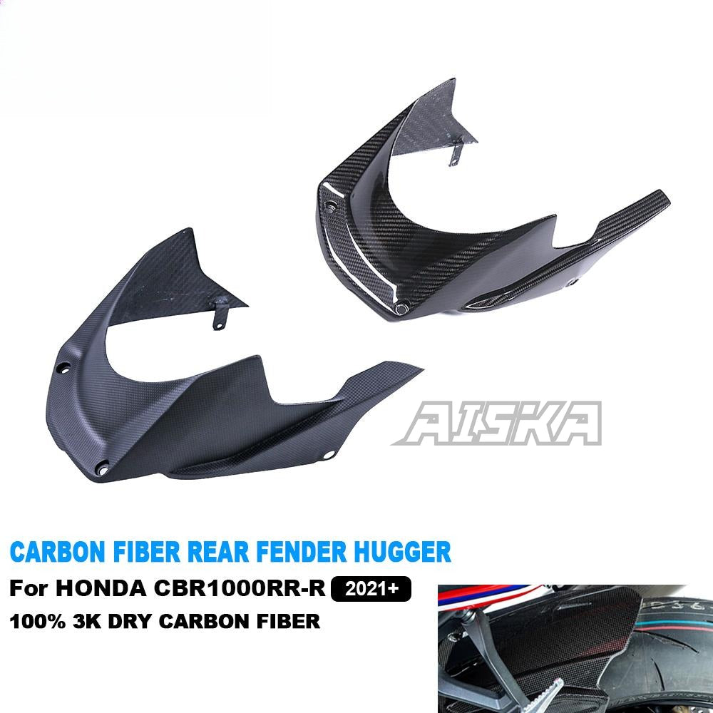 AISKA Carbon Fiber Motorcycle Rear Wheel Mud Flap Splash Rear Fender Hugger Mudguard for Honda CBR1000RR-R 2021 2022 2023 2024