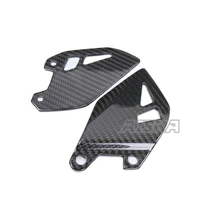 AISKA Dry Carbon Fiber Motorcycle Rear Footrest Wing Plate Rearset Protector Heel Guards for Kawasaki Z H2 2021 2022 2023 2024