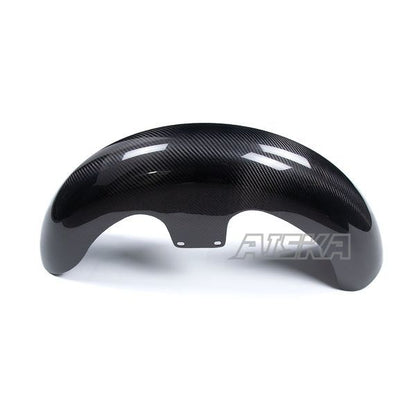 AISKA 23" Dry Carbon Fiber Motorcycle Front Fender for Harley Davidson Touring Street Glide Road Glide Road King Custom Baggers