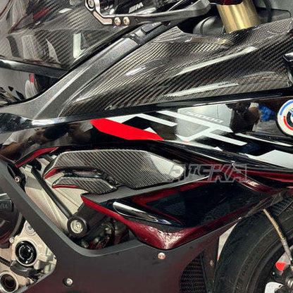 AISKA 100% 3K Carbon Fiber Motorcycle Right Side Fins Cover Mid Frame Panel Fairing for BMW S1000RR 2023 2024