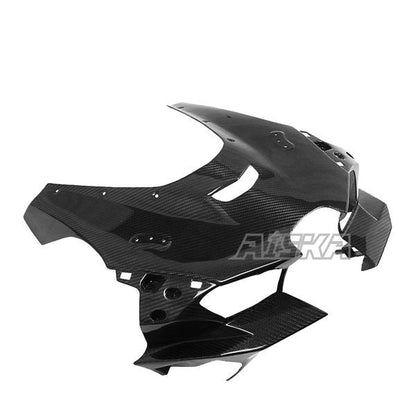 AISKA 3K Dry Carbon Fiber Motorcycle Accessories Front Nose Headlight Fairing Cowl for Kawasaki Ninja ZX10R ZX-10R 2016-2020
