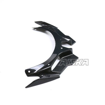 AISKA 3K Dry Carbon Fiber Motorcycle Front Lower Wing Beak Winglets Cover for Kawasaki Ninja ZX-4R ZX-4RR ZX25R 2020-2024