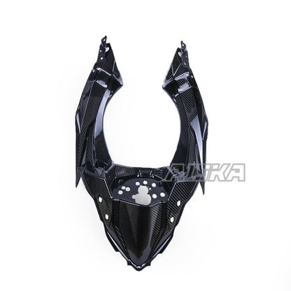 AISKA 100% 3K Full Dry Carbon Fiber Motorcycle Front Dashboard Cover Inner Panel Cowl Fairing for Kawasaki Ninja 400 2018-2024