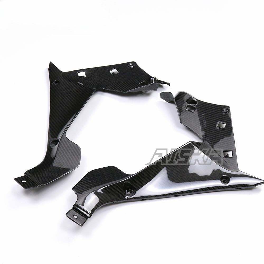 AISKA R3 Motorcycle Carbon Fiber Side Panels Front Inner Lining Panel Instrument Side Panel for Yamaha R3 2022 2023 2024