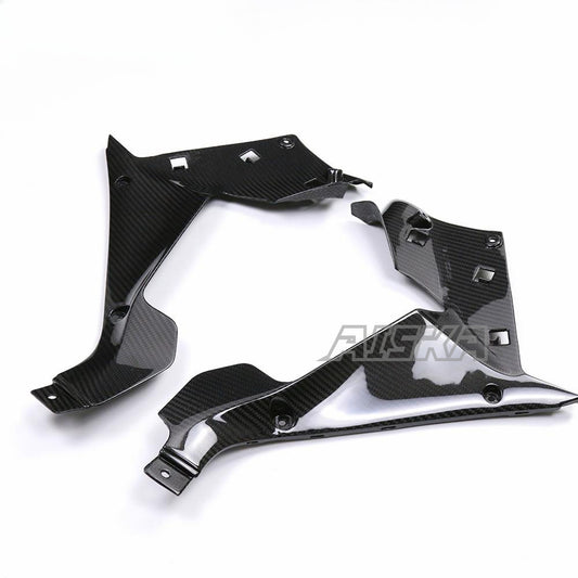 AISKA R3 Motorcycle Carbon Fiber Side Panels Front Inner Lining Panel Instrument Side Panel for Yamaha R3 2022 2023 2024