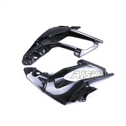 AISKA 100% 3K Dry Carbon Fiber Motorcycle Accessories Front Side Panel Spoiler Fairing for Kawasaki Ninja 400 Z400 2018-2024