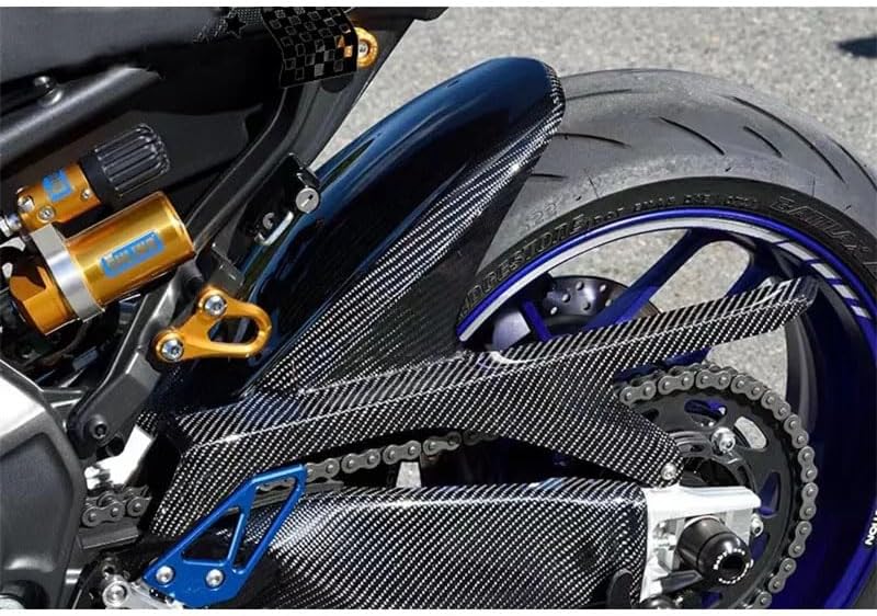 AISKA Motorcycle Carbon Fiber Rear Fender Splash Mud Dust Guard Mudguard Rear Hugger for Yamaha MT09 FZ09 2021-2023