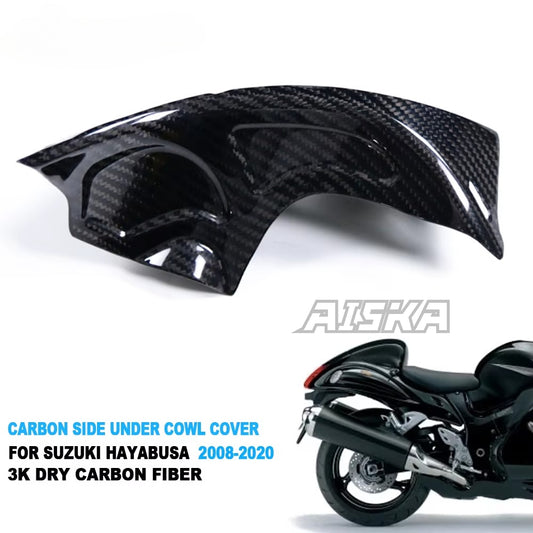 AISKA 100% 3K Carbon Fiber Motorcycle Under Seat Cowl Cover Panel Fairings for Suzuki GSX1300 R Hayabusa Gen2 2008-2020