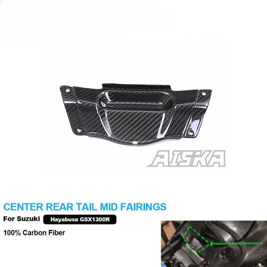 AISKA 3K Dry Carbon Fiber Motorcycle Accessories Center Rear Tail Mid Panel Fairings for Suzuki GSX1300 R Hayabusa 2021-2025