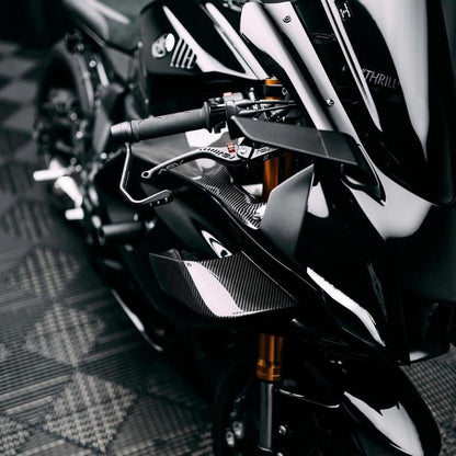 AISKA Motorcycle 3K Full Carbon Fiber Fairing Accessories Wing Deflector Fixed Wing Cover Winglets for Yamaha R7 2022 2023 2024