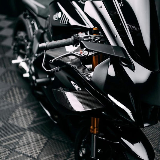 AISKA Motorcycle 3K Full Carbon Fiber Fairing Accessories Wing Deflector Fixed Wing Cover Winglets for Yamaha R7 2022 2023 2024